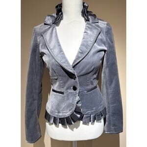 White House Black Market Gray Jacket Size OO
